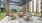 a courtyard with a few chairs and a covered patio